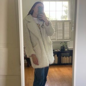 Urban Outfitters - White Teddy Coat